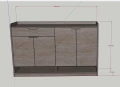 Tủ giày 4 cánh mở gỗ MDF màu xám 1