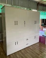 Tủ quần áo nhựa cao cấp màu xám ghi phối 5 cánh 8