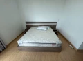 Giường ngủ gỗ MDF có ốp vách đầu giường kèm 2 tab 4