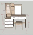 Bàn trang điểm gỗ MDF 1
