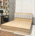 Giường ngủ gỗ MDF có kệ và nệm đầu giường (GNKN01) 1