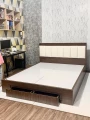 Giường ngủ gỗ MDF có kệ và nệm đầu giường (GNKN01) 0
