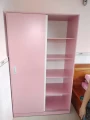 Tủ quần áo cánh lùa gỗ mdf màu hồng cho bé 2