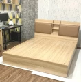 Giường ngủ gỗ MDF có kệ và nệm đầu giường (GNKN01) 5