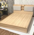 Giường ngủ gỗ MDF có kệ và nệm đầu giường (GNKN01) 3