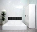 Giường ngủ gỗ MDF có nệm đầu giường 2