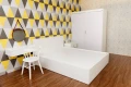 Giường ngủ màu trắng gỗ MDF 0