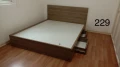 Giường ngủ gỗ MDF có 2 ngăn kéo màu vân gỗ ( gn02 ) 0