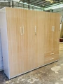 Tủ quần áo nhựa cao cấp màu xám ghi phối 5 cánh 2