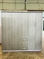 Tủ quần áo nhựa cao cấp màu xám ghi phối 5 cánh 4