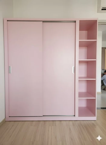 Tủ Quần Áo Cánh Lùa Màu Hồng ( ms1)