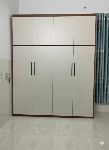 Tủ quần áo gỗ MDF phủ melamine (TQA4C2M)