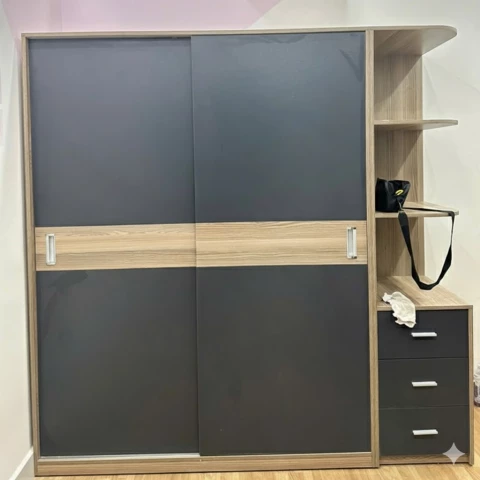Tủ gỗ mdf cao cấp cửa lùa (tgl118)