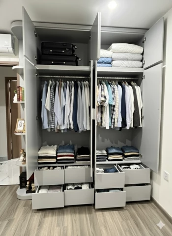 Tủ quần áo mdf đóng theo yêu cầu (tgmd-x1)