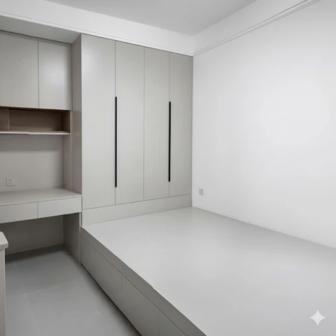 Tủ quần áo liền giường gỗ MDF TLG05