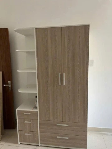 Tủ quần áo gỗ MDF 2 cánh 1 kệ ( tqa2k1pm )