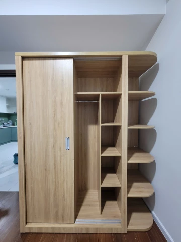 Tủ quần áo cành lùa + 1 kệ ( 1k-tqal)