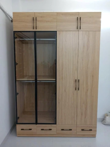 Tủ quần áo gỗ cao cấp MDF phủ Melamine (TQA2CK)