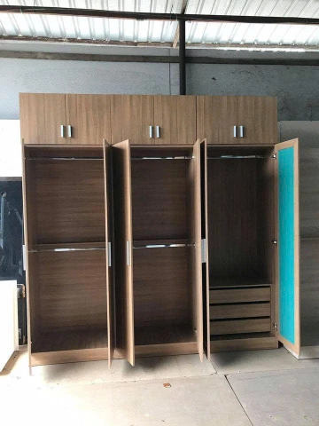 Tủ quần áo gỗ MDF 6 cánh gương soi