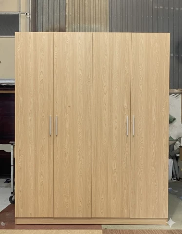 Tủ quần áo 4 cánh màu gỗ sồi (ms-1)