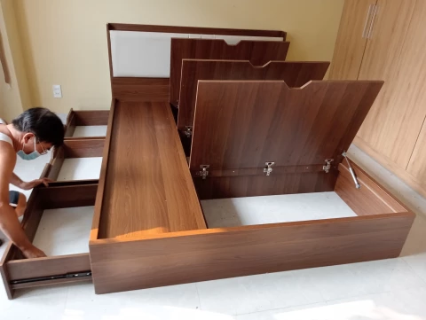Giường ngủ cánh lật gỗ mdf