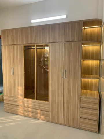 Tủ quần áo gỗ MDF cánh kính ( TACK932 )