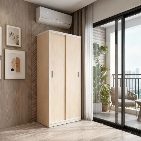 Tủ nhựa cao cấp 2 cánh lùa tn204