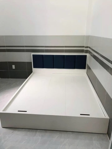 Giường ngủ gỗ MDF kèm nệm đầu giường (GN09)