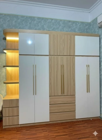 Tủ quần áo 6 cánh mở 1 kệ nhựa Vinco ( 6c1kv )