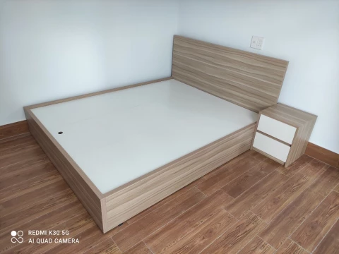 Giường ngủ gỗ mdf công nghiệp ( qu90 )