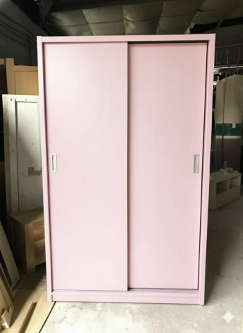 Tủ quần áo 2 cánh lùa màu hồng (ms-1)