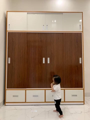 Tủ quần áo nhựa 4 cánh lùa cao 2m4