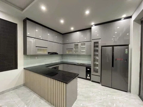 Tủ bếp gỗ MDF chữ U 002