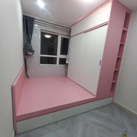 Tủ quần áo liền giường gỗ MDF TLG15