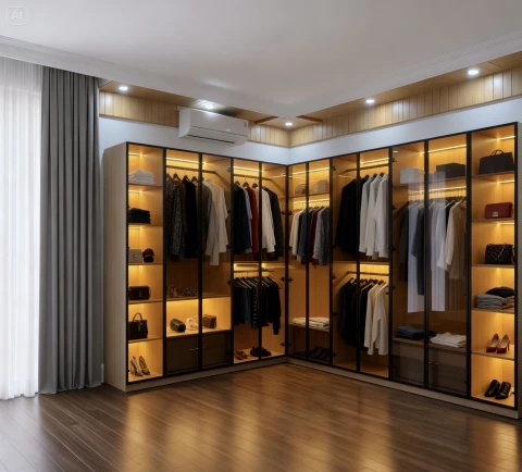 Tủ gỗ cánh kính (CK08)