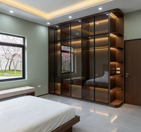 Tủ gỗ cánh kính (CK10)