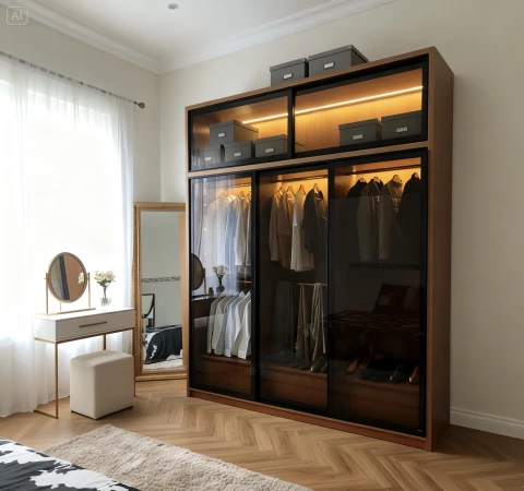 Tủ gỗ cánh kính (CK12)