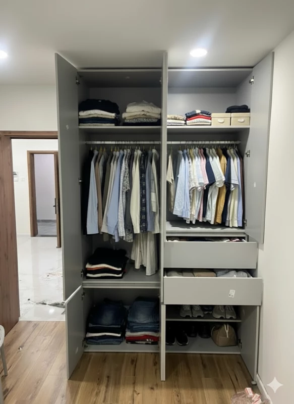 Tủ quần áo gỗ MDF tay nắm ẩn ( TAG202 )