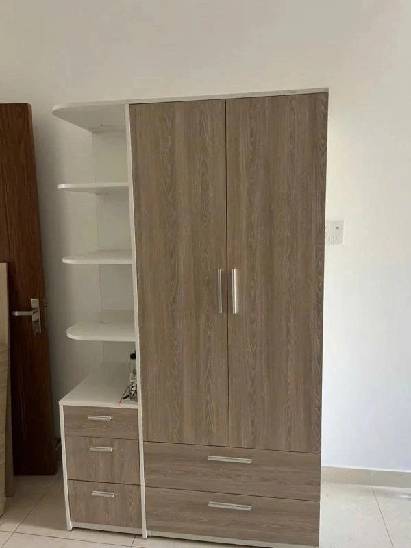 Tủ quần áo gỗ MDF 2 cánh 1 kệ ( tqa2k1pm )