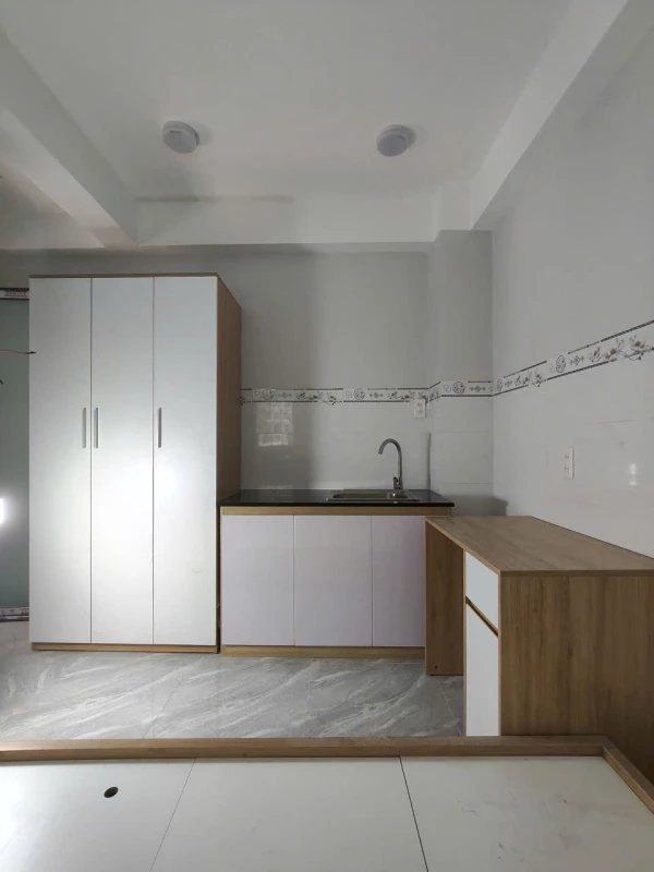 Combo phòng ngủ và bếp nhỏ gỗ MDF