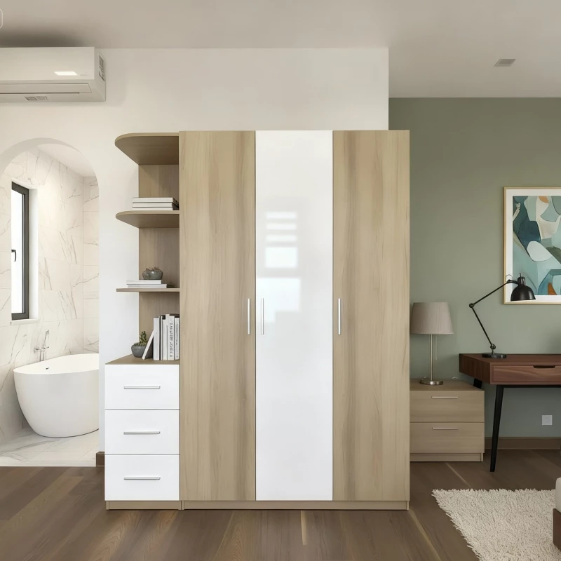 Tủ gỗ cao cấp 3 cánh tg311