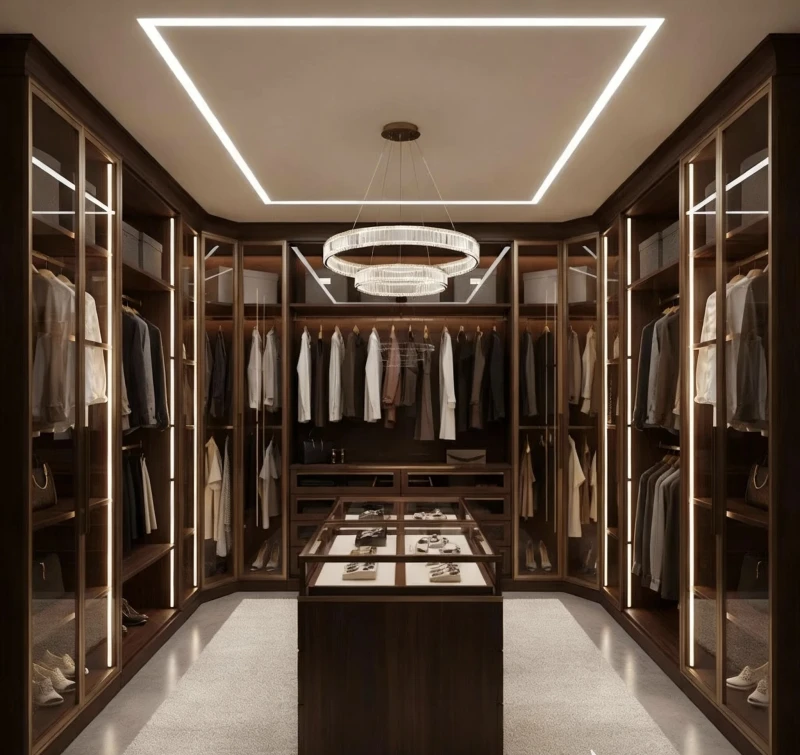 Tủ gỗ chữ U đóng theo yêu cầu - Xưởng Mộc Trâm Lâm