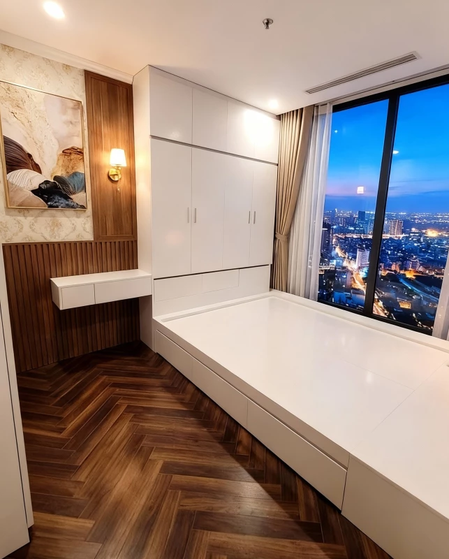 Tủ gỗ liền giường tlg07