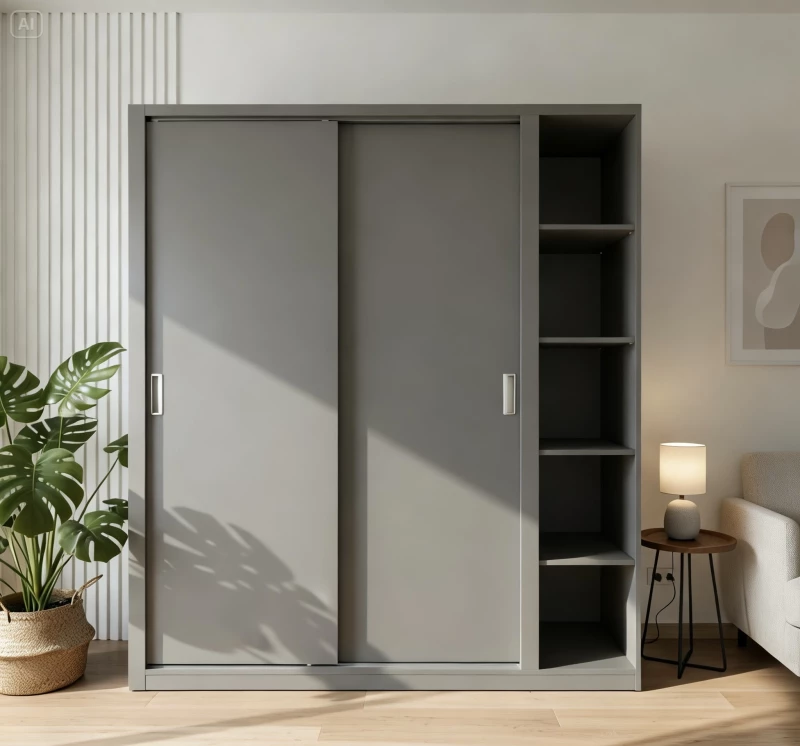 Tủ gỗ cao cấp 2 cánh lùa tg253