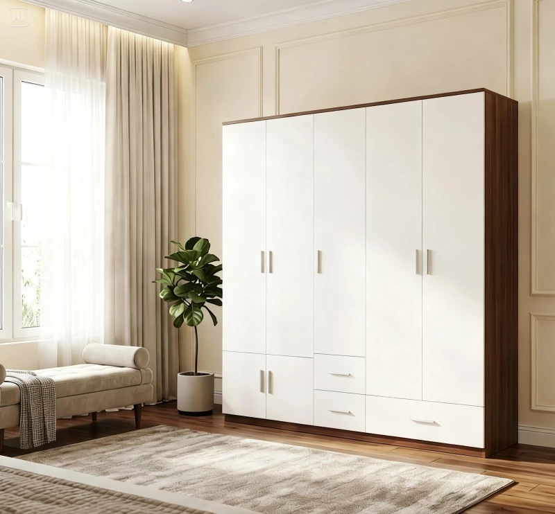 Tủ gỗ cao cấp 5 cánh tg562