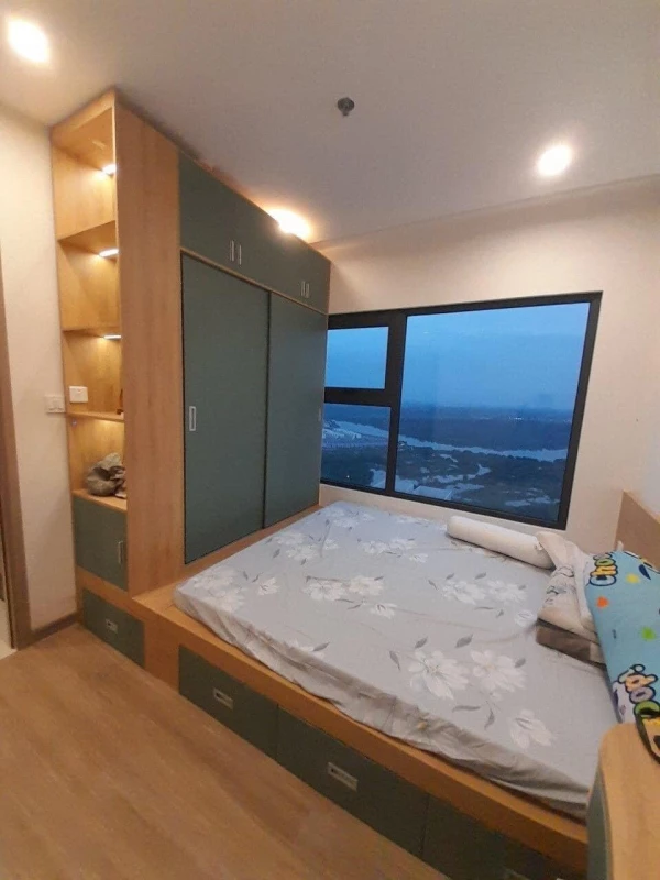 Tủ quần áo liền giường gỗ MDF TLG07