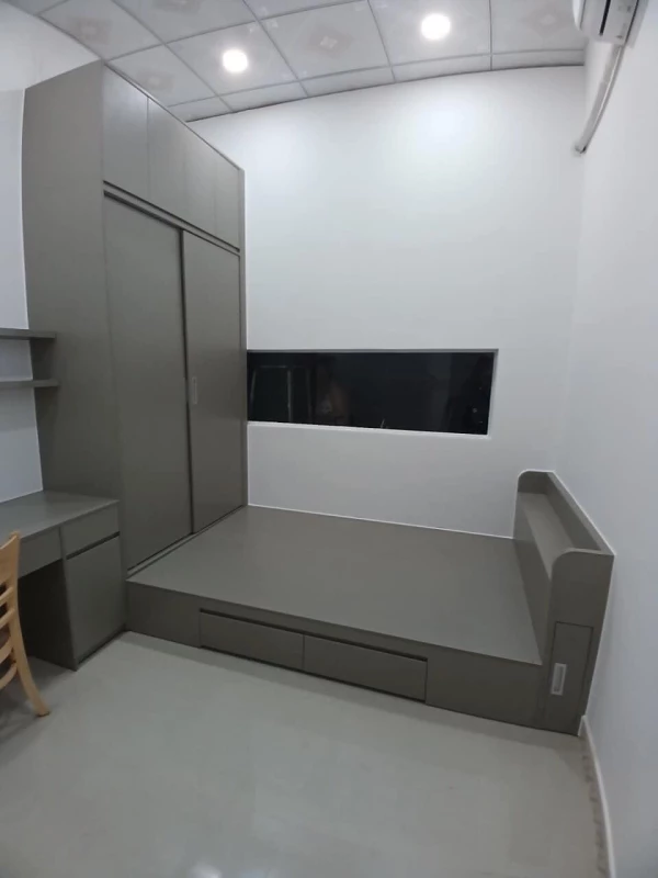 Tủ quần áo liền giường gỗ MDF TLG24