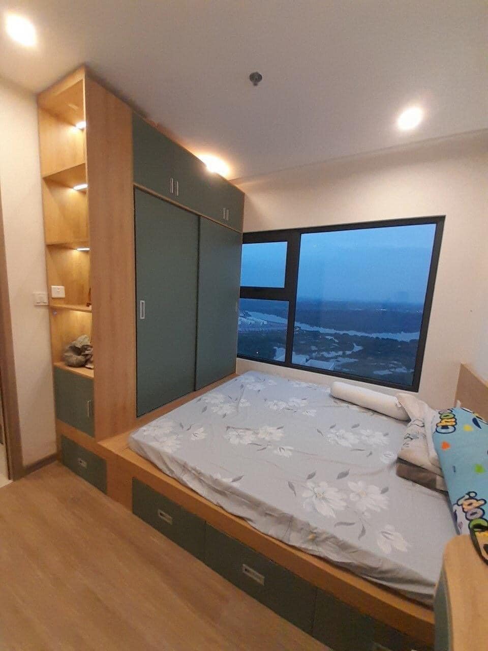 Tủ quần áo liền giường gỗ MDF TLG07