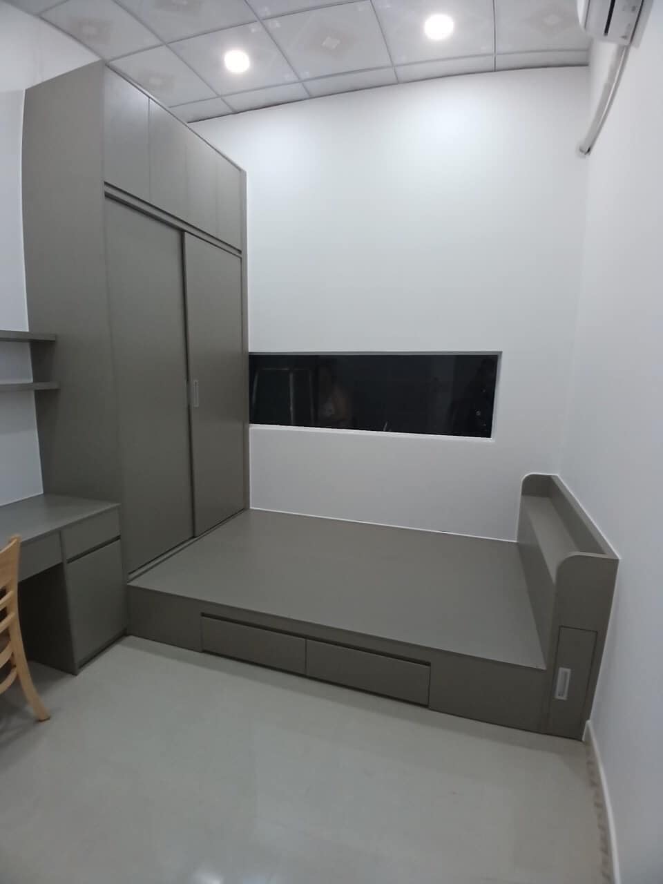 Tủ quần áo liền giường gỗ MDF TLG24